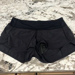 Lululemon 4 black Speed Shorts